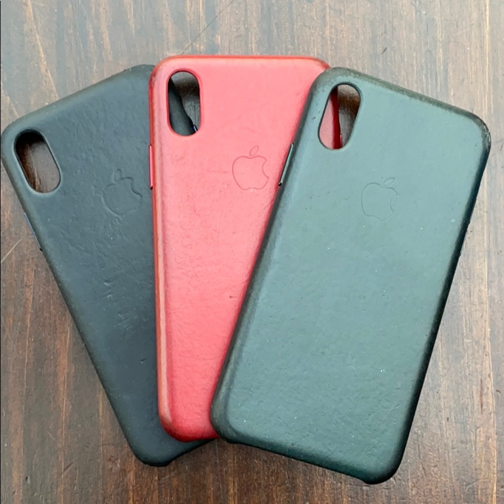 3 Apple leather phone cases